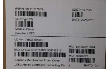 Lenovo 5M11R87953 C-Cover with keyboard, Spanish, Black/Grey, FingerPrint Reader, WLAN, UK