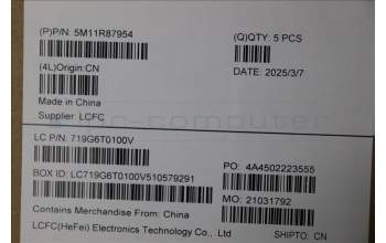 Lenovo 5M11R87954 C-Cover with keyboard, Swedish/Finnish, Black/Grey, FingerPrint Reader, WLAN, UK