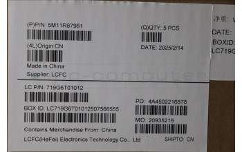 Lenovo 5M11R87961 C-Cover with keyboard, Ukraine, Black/Grey, FingerPrint Reader, WLAN, US