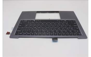 Lenovo 5M11R87961 C-Cover with keyboard, Ukraine, Black/Grey, FingerPrint Reader, WLAN, US