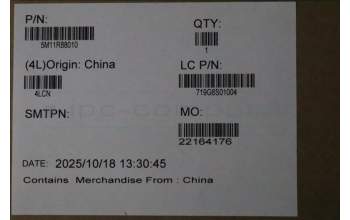 Lenovo 5M11R88010 Lenovo LCD Module, 14\", 2.8K, Touch, Anti-reflection, Anti-smudge, OLED, 500nit, 100%DCI-P3, White, 8MP RGB+IR Camera