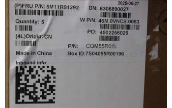 Lenovo 5M11R91292 C-Cover with keyboard, Czech Slovakian, Luna Grey, Backlight, No World Face Camera, UK