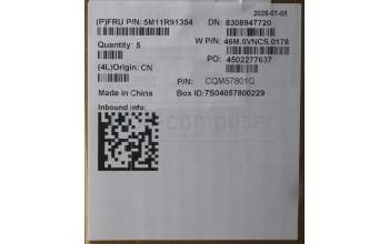 Lenovo 5M11R91354 C-Cover with keyboard, German, Luna Grey, Backlight, World Face Camera, UK