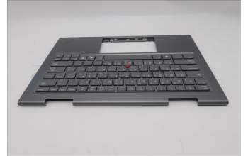 Lenovo 5M11R91403 C-Cover with keyboard, Arabic, Grey, Backlight, FingerPrint Reader, US