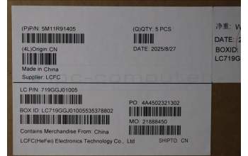 Lenovo 5M11R91405 C-Cover with keyboard, Belgian, Grey, Backlight, FingerPrint Reader, UK