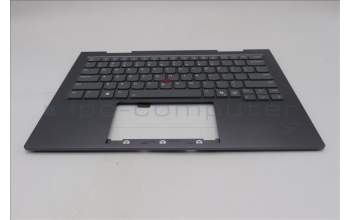 Lenovo 5M11R91417 C-Cover with keyboard, English, Grey, Backlight, FingerPrint Reader