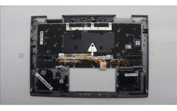 Lenovo 5M11R91419 C-Cover with keyboard, Estonian, Grey, Backlight, FingerPrint Reader, UK