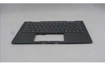 Lenovo 5M11R91429 C-Cover with keyboard, Greek, Grey, Backlight, FingerPrint Reader, US