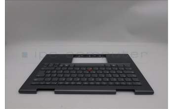 Lenovo 5M11R91437 C-Cover with keyboard, Italian, Grey, Backlight, FingerPrint Reader, UK