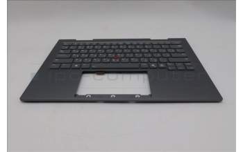 Lenovo 5M11R91453 C-Cover with keyboard, Russian, Grey, Backlight, FingerPrint Reader, US
