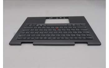 Lenovo 5M11R91453 C-Cover with keyboard, Russian, Grey, Backlight, FingerPrint Reader, US