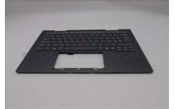 Lenovo 5M11R91458 C-Cover with keyboard, Spanish, Grey, Backlight, FingerPrint Reader, UK