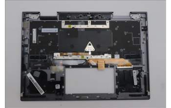 Lenovo 5M11R91462 C-Cover with keyboard, Switzerland, Grey, Backlight, FingerPrint Reader, UK