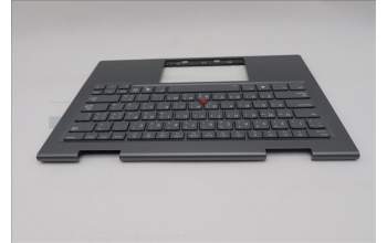 Lenovo 5M11R91477 C-Cover with keyboard, Arabic, Grey, Backlight, FingerPrint Reader, WWAN, US