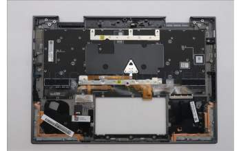 Lenovo 5M11R91487 C-Cover with keyboard, Czech Slovakian, Grey, Backlight, FingerPrint Reader, WWAN, UK