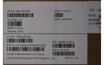 Lenovo 5M11R91508 C-Cover with keyboard, Hungarian, Grey, Backlight, FingerPrint Reader, WWAN, UK