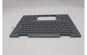 Lenovo 5M11R91534 C-Cover with keyboard, Swedish/Finnish, Grey, Backlight, FingerPrint Reader, WWAN, UK