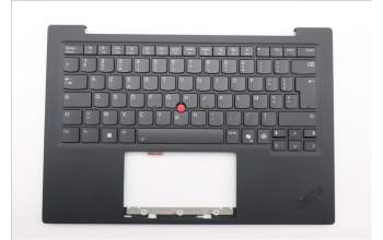 Lenovo 5M11S09550 C-Cover with keyboard, French, Black, Backlight, US