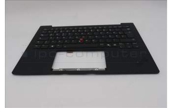 Lenovo 5M11S09554 C-Cover with keyboard, German, Black, Backlight, UK