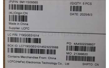 Lenovo 5M11S09565 C-Cover with keyboard, Italian, Black, Backlight, UK