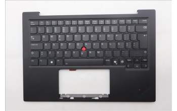Lenovo 5M11S09579 C-Cover with keyboard, Portuguese, Black, Backlight, UK
