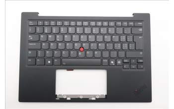 Lenovo 5M11S09588 C-Cover with keyboard, Switzerland, Black, Backlight, UK