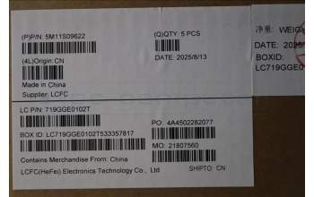 Lenovo 5M11S09622 C-Cover with keyboard, US English Euro, Black, Backlight, WWAN