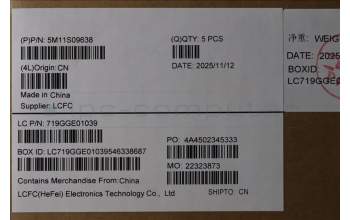 Lenovo 5M11S09638 C-Cover with keyboard, Italian, Black, Backlight, WWAN, UK