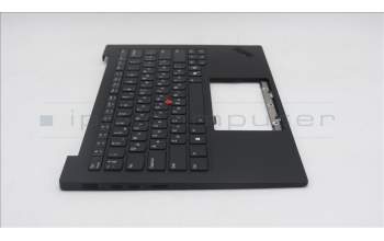 Lenovo 5M11S09675 C-Cover with keyboard, Ukraine, Black, Backlight, WWAN, US