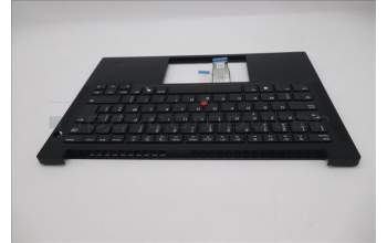 Lenovo 5M11S09682 C-Cover with keyboard, Belgian, Black, UK