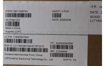 Lenovo 5M11S09754 C-Cover with keyboard, Arabic, Black, Backlight, US