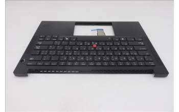 Lenovo 5M11S09754 C-Cover with keyboard, Arabic, Black, Backlight, US