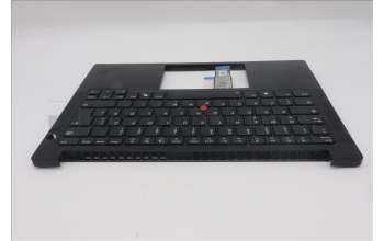 Lenovo 5M11S09772 C-Cover with keyboard, German, Black, Backlight, UK
