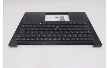 Lenovo 5M11S09774 C-Cover with keyboard, German, Black, Backlight, UK