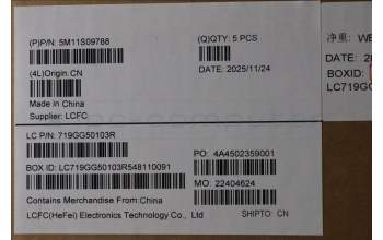 Lenovo 5M11S09788 C-Cover with keyboard, Italian, Black, Backlight, UK