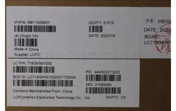 Lenovo 5M11S09921 C-Cover with keyboard, Switzerland, Black, UK