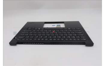 Lenovo 5M11S09927 C-Cover with keyboard, US English Euro, Black, US