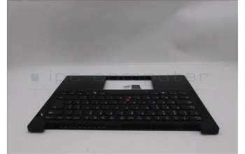 Lenovo 5M11S09964 C-Cover with keyboard, Belgian, Black, Backlight, UK
