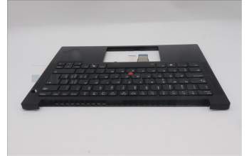 Lenovo 5M11S10028 C-Cover with keyboard, Switzerland, Black, Backlight, UK