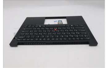 Lenovo 5M11S10082 C-Cover with keyboard, Ukraine, Black, Backlight, US