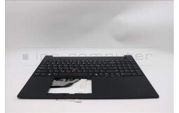 Lenovo 5M11S10106 C-Cover with keyboard, Greek, Black, US