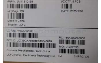 Lenovo 5M11S10158 C-Cover with keyboard, English, Black, Backlight, US