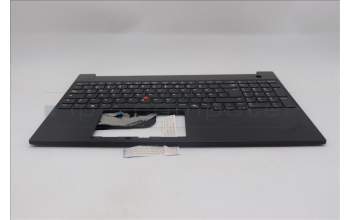 Lenovo 5M11S10179 C-Cover with keyboard, German, Black, Backlight, UK