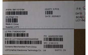 Lenovo 5M11S10184 C-Cover with keyboard, Hungarian, Black, Backlight, UK