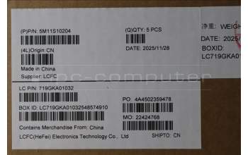 Lenovo 5M11S10204 C-Cover with keyboard, Czech Slovakian, Black, Backlight, UK