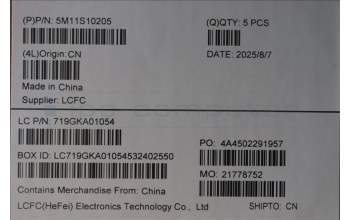 Lenovo 5M11S10205 C-Cover with keyboard, Slovenian, Black, Backlight, UK