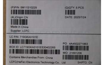 Lenovo 5M11S10229 C-Cover with keyboard, Bulgarian, Black, Backlight, UK