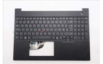 Lenovo 5M11S10280 C-Cover with keyboard, Danish, Black, UK