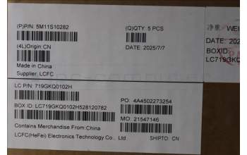 Lenovo 5M11S10282 C-Cover with keyboard, Spanish, Black, UK