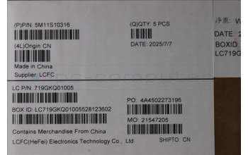 Lenovo 5M11S10316 C-Cover with keyboard, US English Euro, Black, US